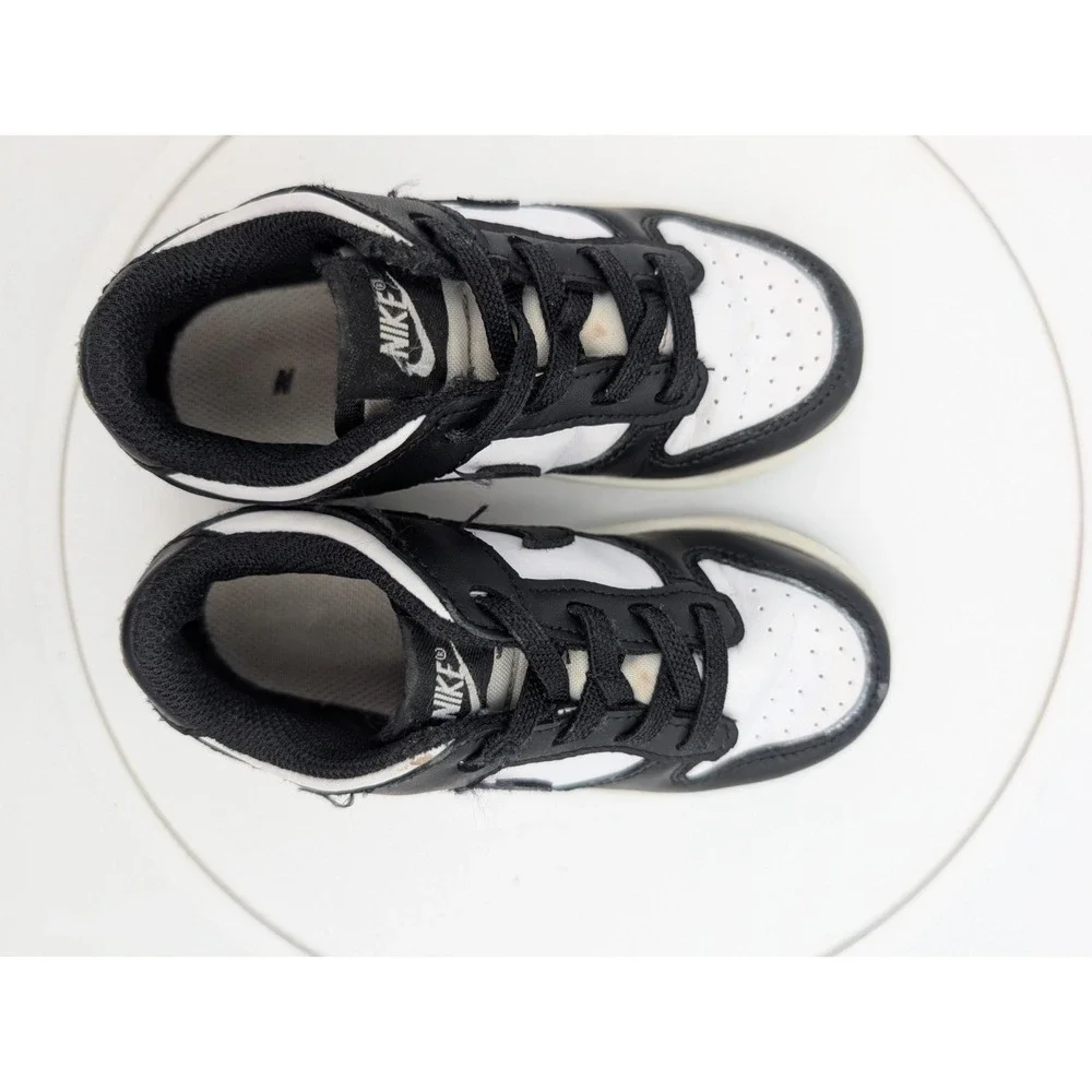 Nike Dunk Low Panda Toddler Shoes Size 9C Black White Kids Sneakers